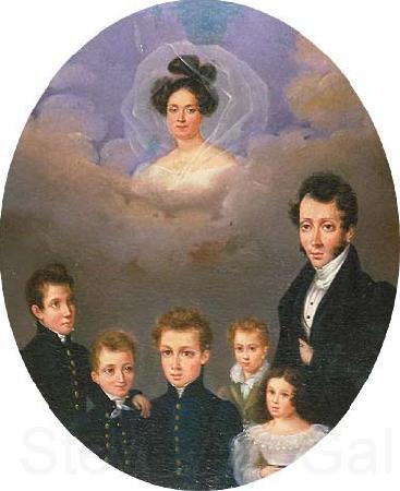 unknow artist Creole Family Mourning Portrait, New Orleans Spain oil painting art